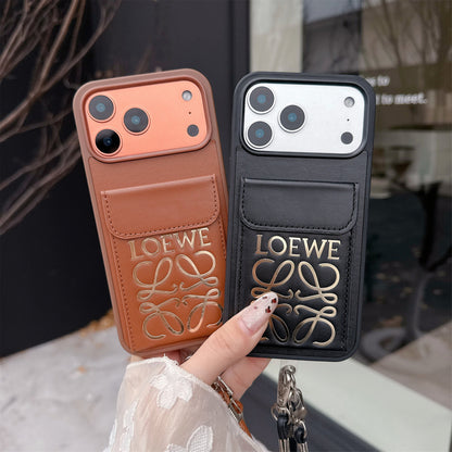 Premium iPhone LE Case with Black Shoulder Strap For Iphone 12-17