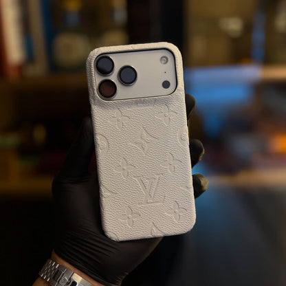 Luxury Embossed Monogram Protective Case for iPhone 12-17