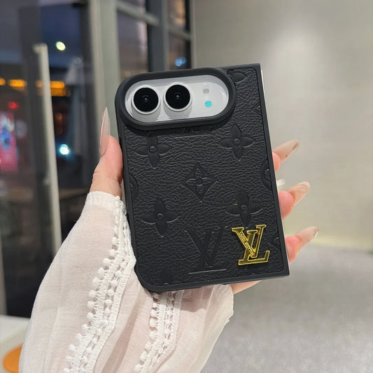 Luxury Louis Vuitton Embossed Floral Monogram Case for iPhone Duo