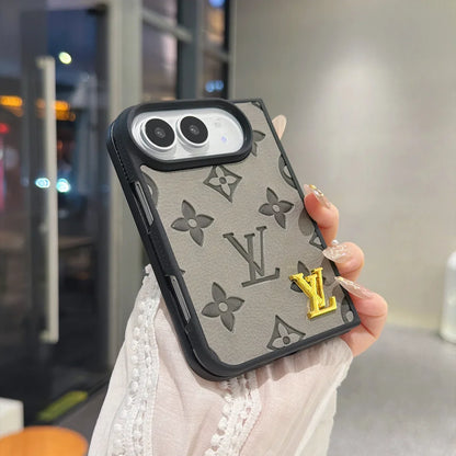 Luxury Louis Vuitton Embossed Floral Monogram Case for iPhone Duo