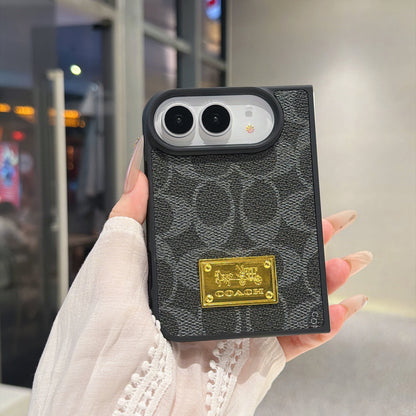 Luxury Premium CH Monogram Canvas Case for iPhone Duo