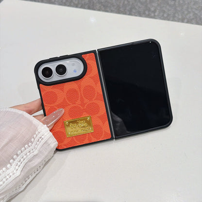 Luxury Premium CH Monogram Canvas Case for iPhone Duo