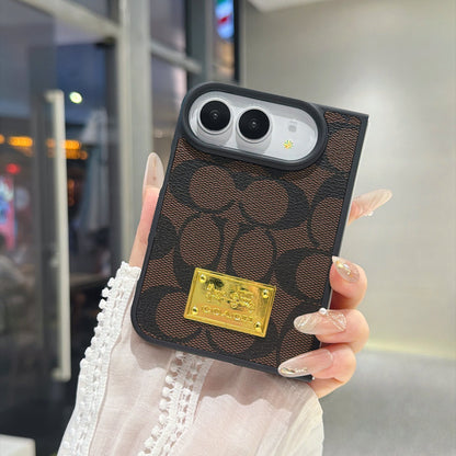 Luxury Premium CH Monogram Canvas Case for iPhone Duo