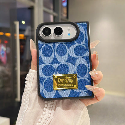 Luxury Premium CH Monogram Canvas Case for iPhone Duo