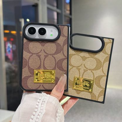 Luxury Premium CH Monogram Canvas Case for iPhone Duo