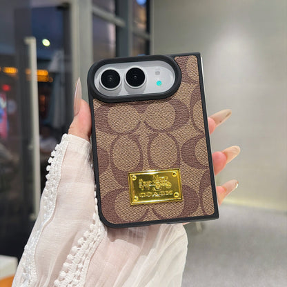 Luxury Premium CH Monogram Canvas Case for iPhone Duo