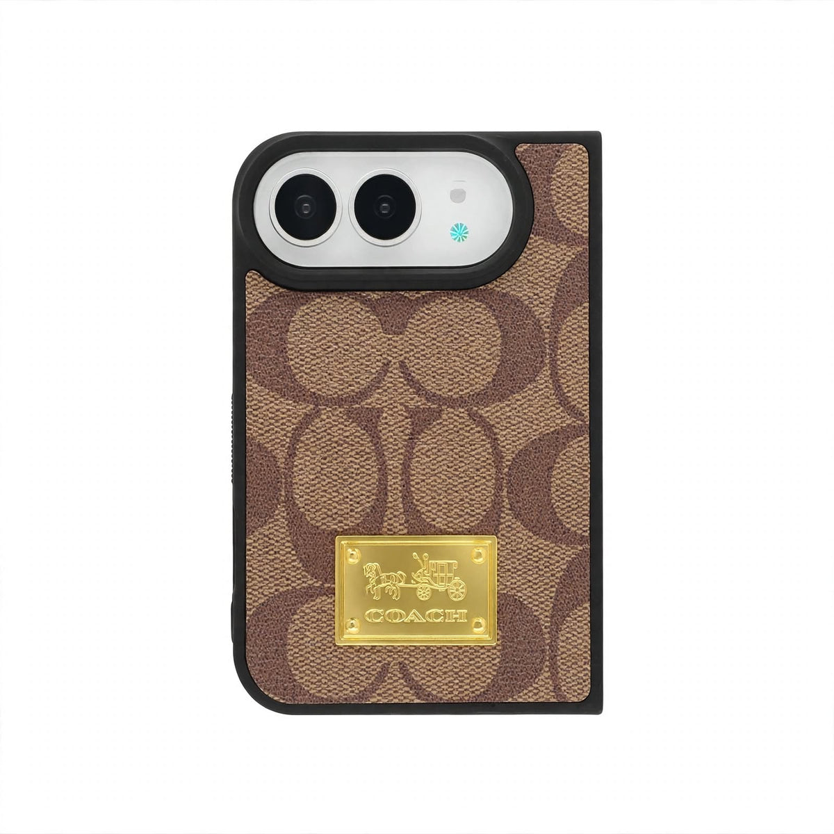 Luxury Premium CH Monogram Canvas Case for iPhone Duo