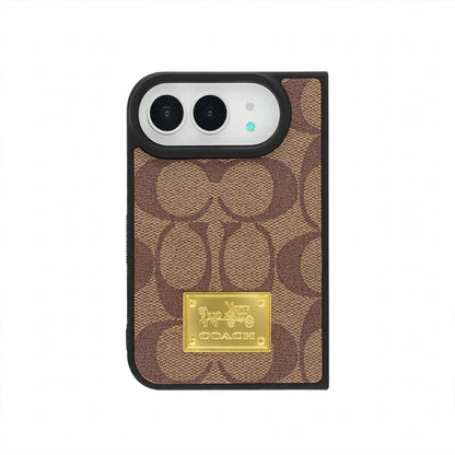 Luxury Premium CH Monogram Canvas Case for iPhone Duo