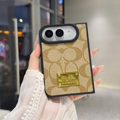 Luxury Premium CH Monogram Canvas Case for iPhone Duo