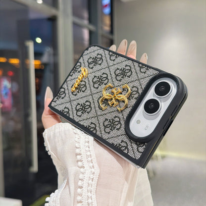 Luxury Guess Monogram Canvas Case for iPhone Duo