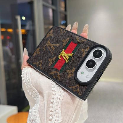 Classic Luxury LV Monogram Canvas Case for iPhone Duo