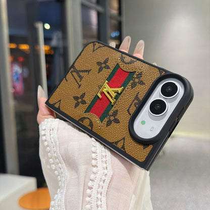 Classic Luxury LV Monogram Canvas Case for iPhone Duo