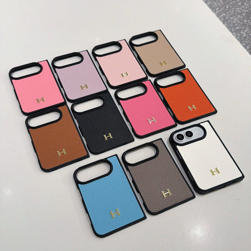 Classic HERMES Monogram Canvas Case for iPhone Duo