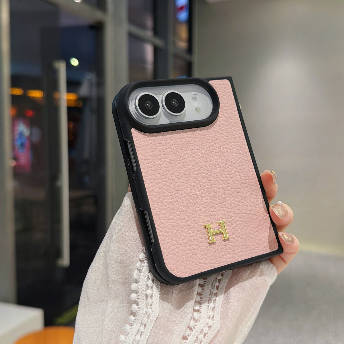 Classic HERMES Monogram Canvas Case for iPhone Duo