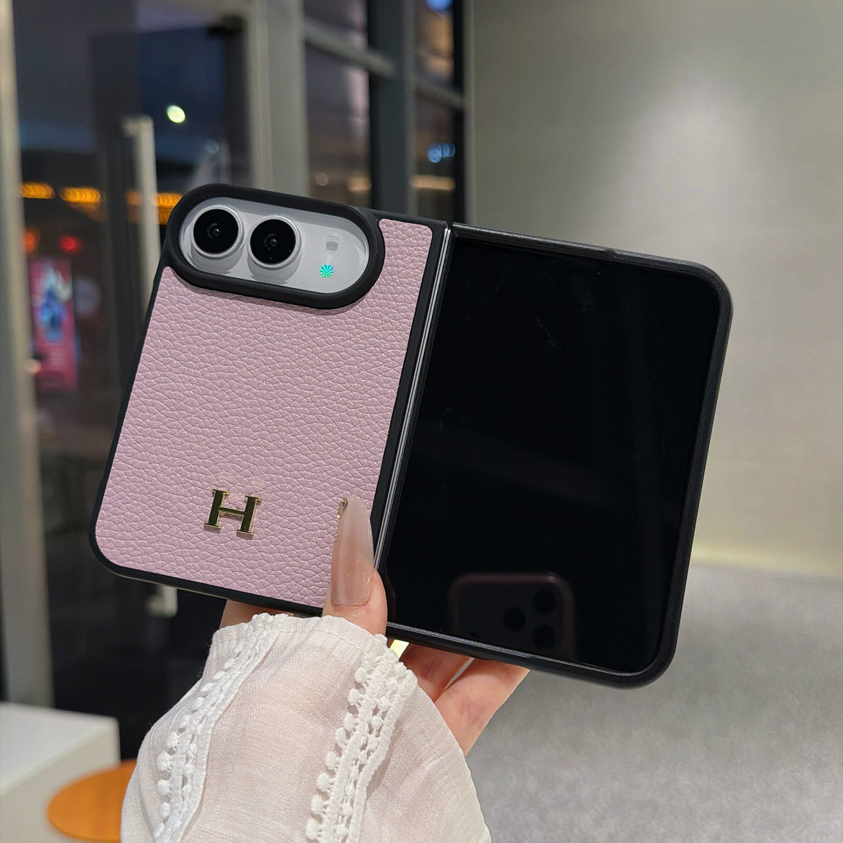 Classic HERMES Monogram Canvas Case for iPhone Duo