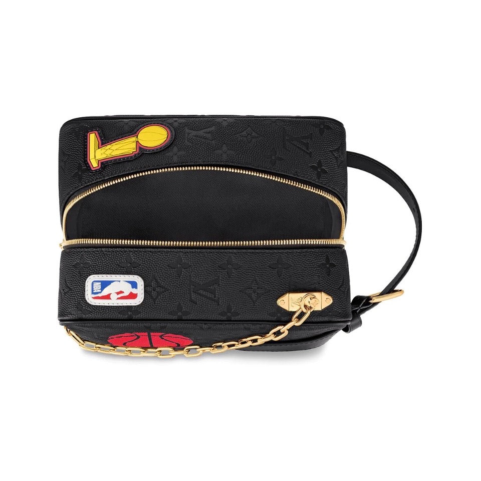 Louis Vuitton x NBA Hero Jacket Leather Cloackroom Dopp Kit Monogram Black
