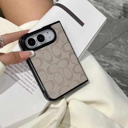 Luxury CH Monogram Canvas Case for iPhone Duo