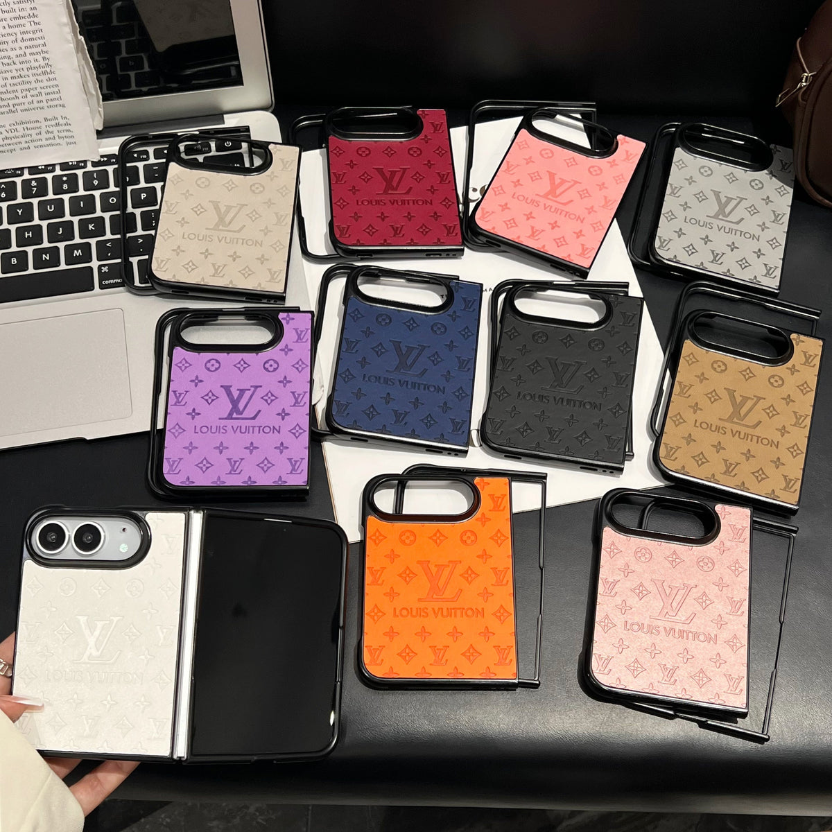 Luxury LV Monogram Canvas Case for iPhone Duo