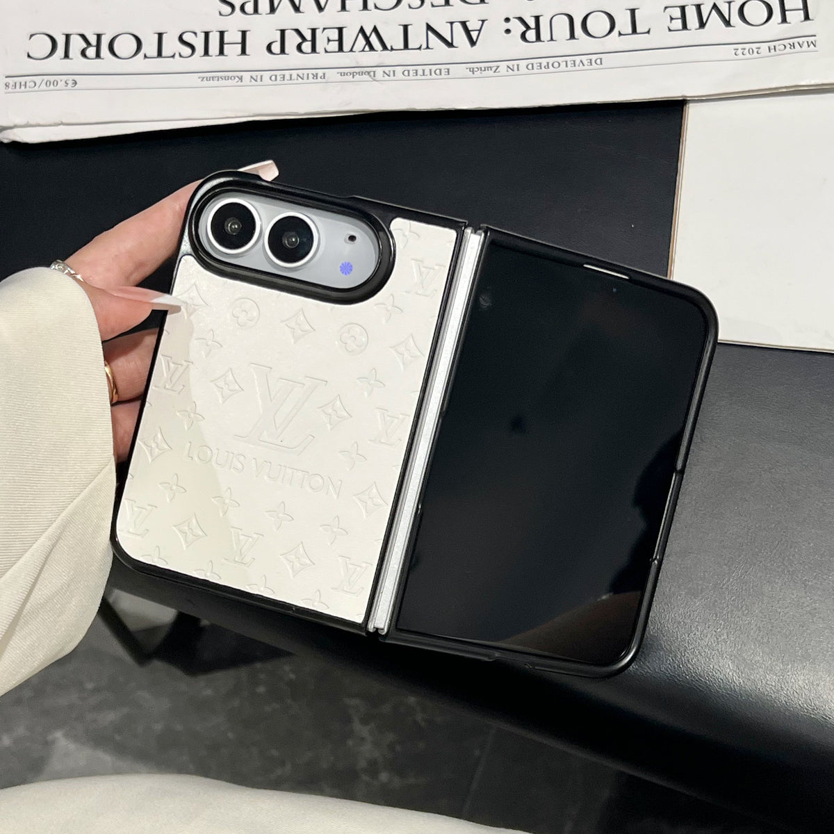 Luxury LV Monogram Canvas Case for iPhone Duo
