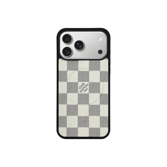 LV White Classic MagSafe Case for iPhone 12-17 Series
