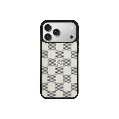 LV White Classic MagSafe Case for iPhone 12-17 Series