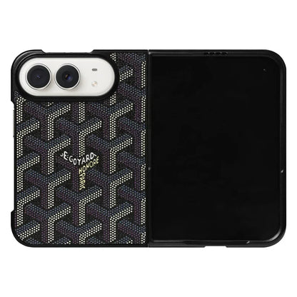 Luxury GYD Monogram Case Logo Black for iPhone Duo