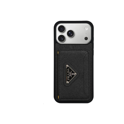 Luxury Phone Case Logo Card Holder & Lanyard For iPhone 12-18 Pro & Pro Max