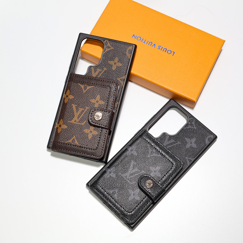 Leather Designer Wallet Phone Case for Samsung Galaxy S22-26 Series