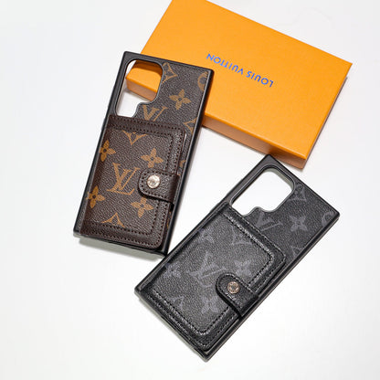 Leather Designer Wallet Phone Case for Samsung Galaxy S22-26 Series