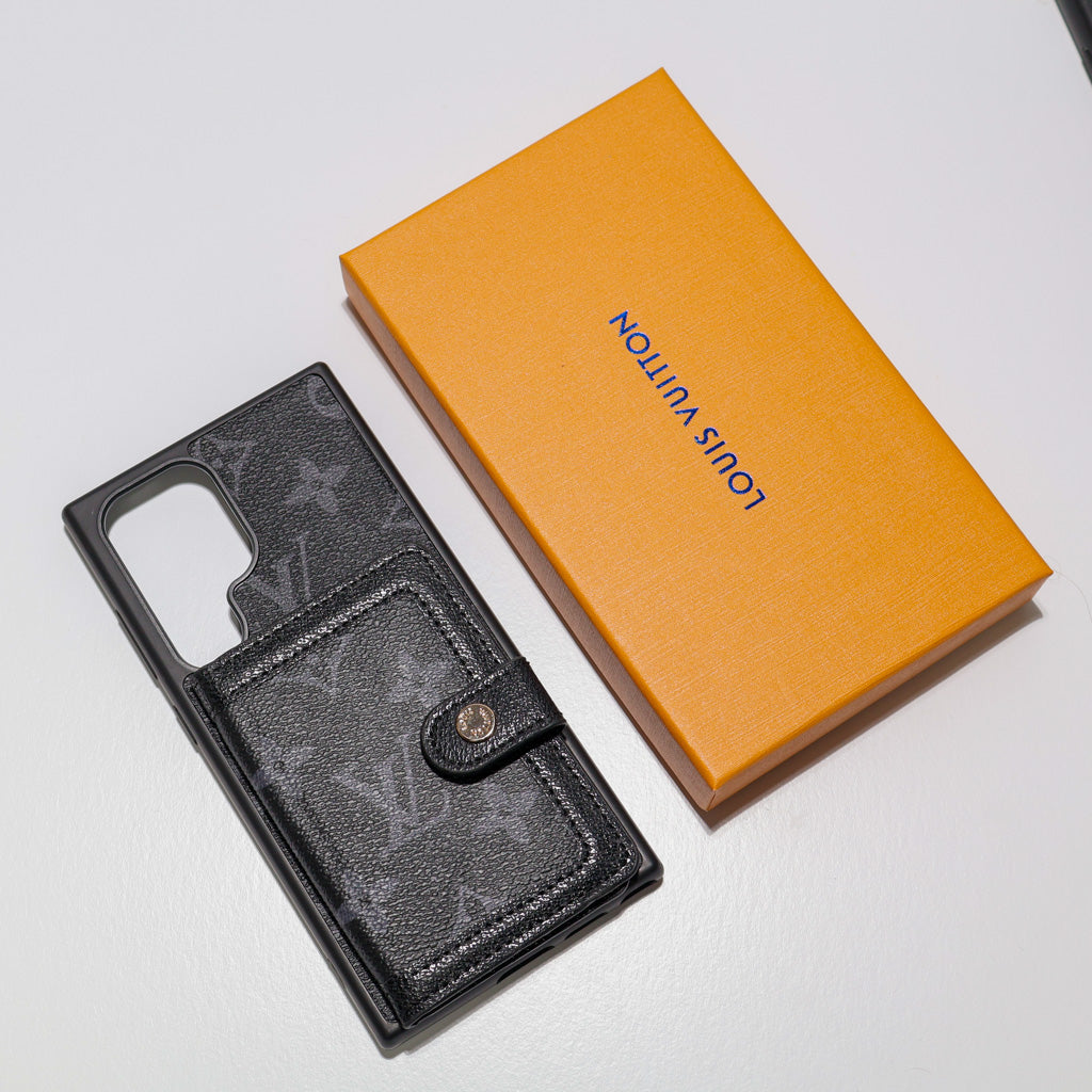 Leather Louis Vuitton Designer Wallet Phone Case for Samsung Galaxy S22-26 Series