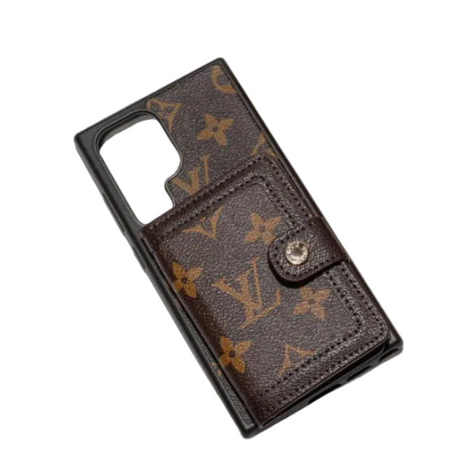 Leather Designer Wallet Phone Case for Samsung Galaxy S22-26 Series