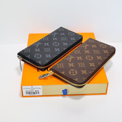 Luxury Monogram Long Wallet Zipper Closure