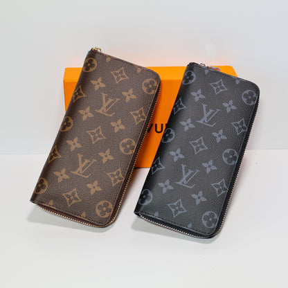 Luxury Monogram Long Wallet Zipper Closure