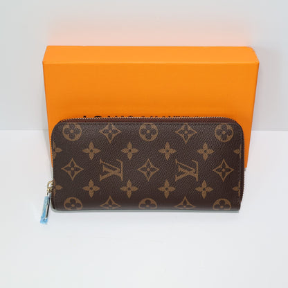 Luxury Monogram Long Wallet Zipper Closure