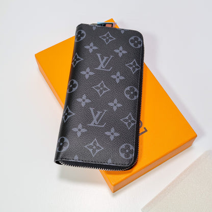 Luxury Monogram Long Wallet Zipper Closure