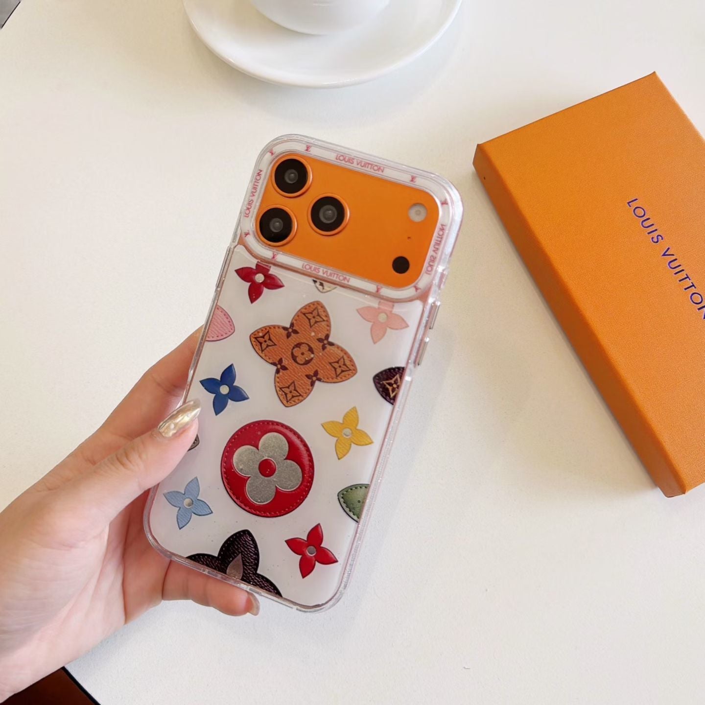 Multicolor Monogram White LV Case iPhone