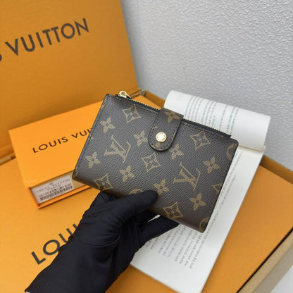 Luxury Wallet Brown Monogram Card Holder with Zipper