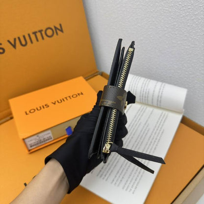 Luxury Wallet Brown Monogram Card Holder with Zipper