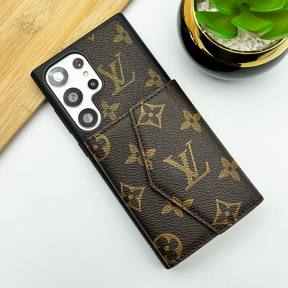 Samsung Galaxy S24 Series Luxury Brand Leather Wallet Card Holder Case Roxy New