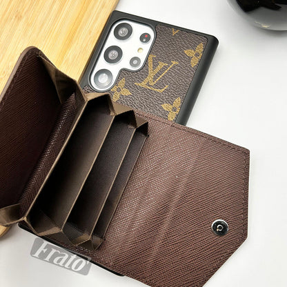 Samsung Galaxy S24 Series Luxury Brand Leather Wallet Card Holder Case Roxy New