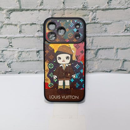 Luxury Monogram Anime Style Case for iPhone 13-18 Pro & Pro Max