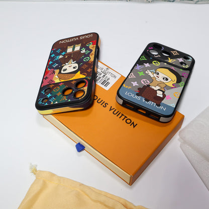 Luxury Monogram Anime Style Case for iPhone 13-18 Pro & Pro Max