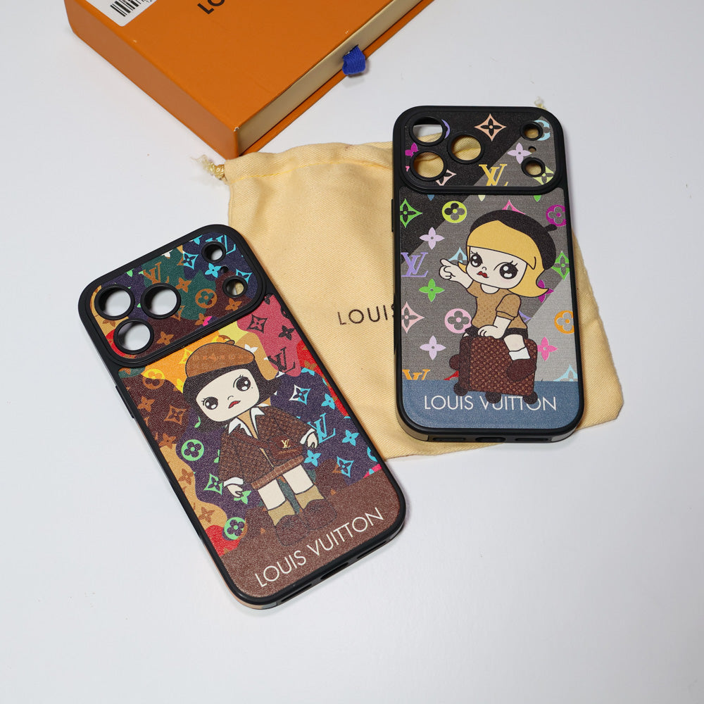Luxury Monogram Anime Style Case for iPhone 13-18 Pro & Pro Max