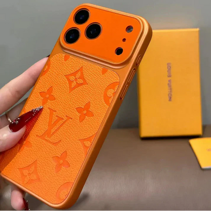 Signature Monogram Embossed Phone Case For iPhone 13-17