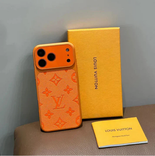 Signature Monogram Embossed Phone Case For iPhone 13-17