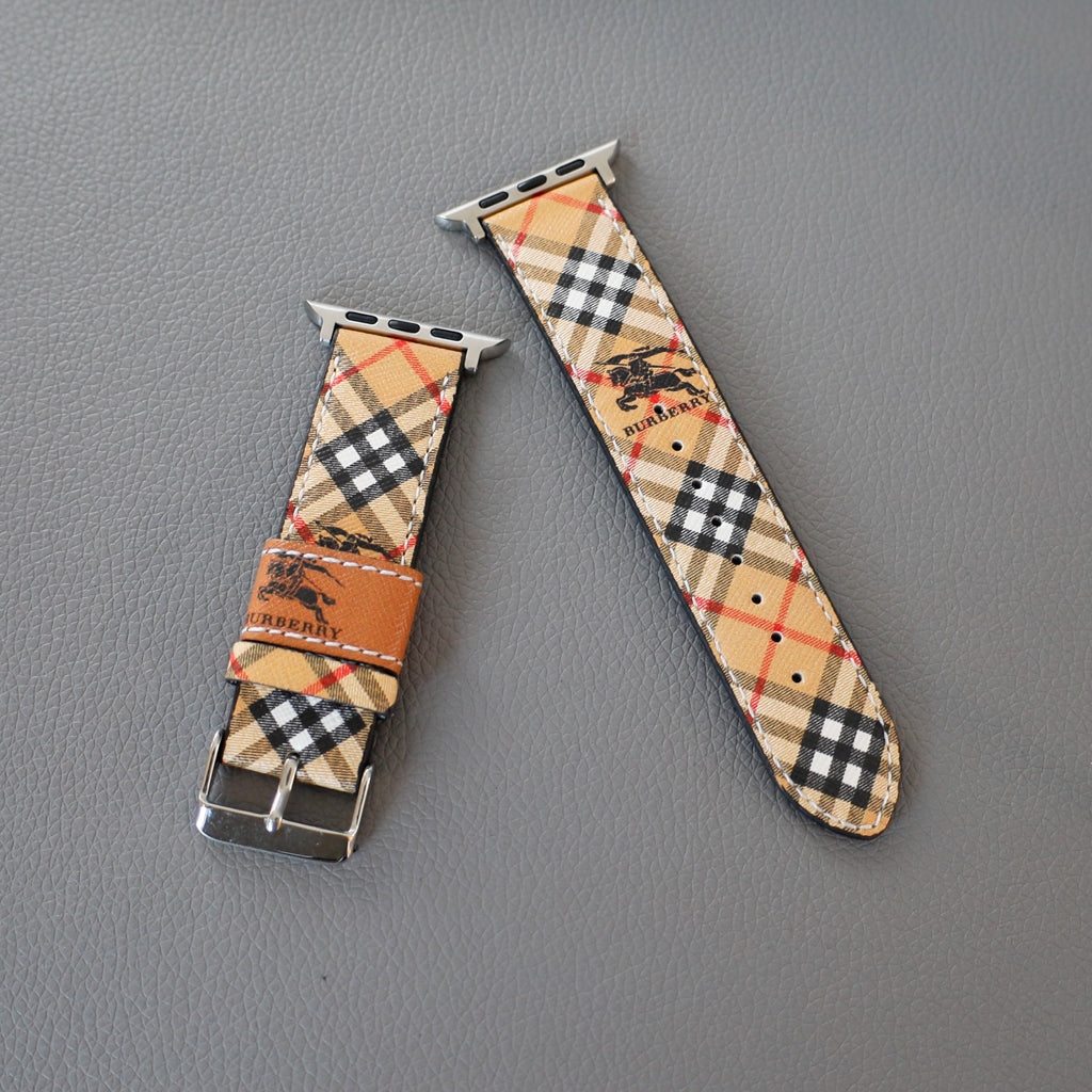 Luxury Burberry Apple Watch Band Criss Cross Design