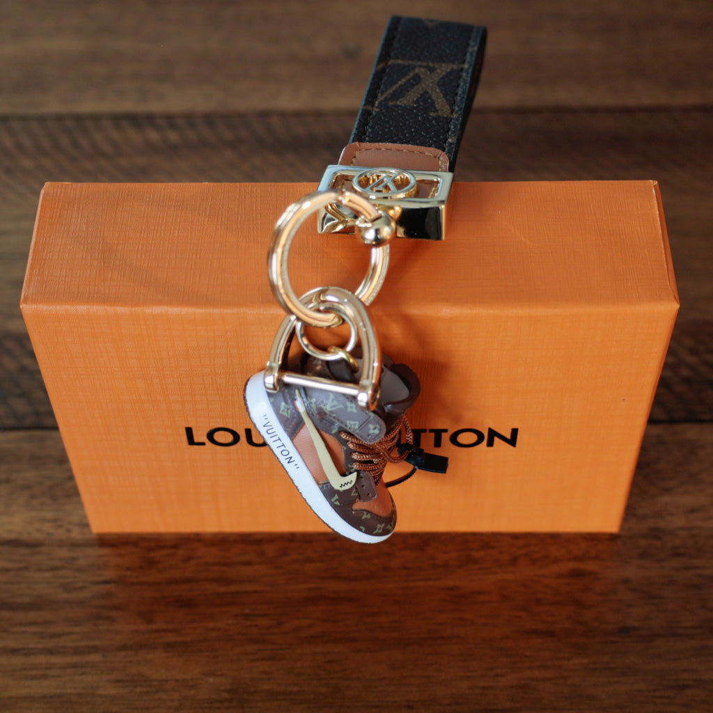 Luxury Key Chain Dupe Brown Monogram Sneakers