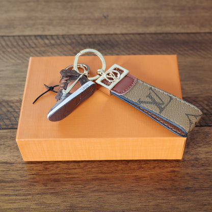 Luxury Key Chain Dupe Brown Monogram Sneakers