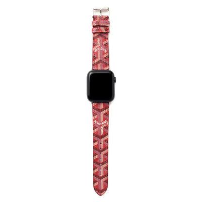 Luxury Red GYD Monogram Watch Strap for Apple Watch