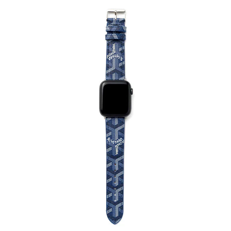 Luxury Blue GYD Monogram Watch Strap for Apple Watch